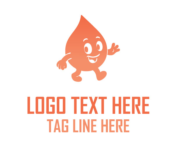 Minimal Drop Mascot Logo