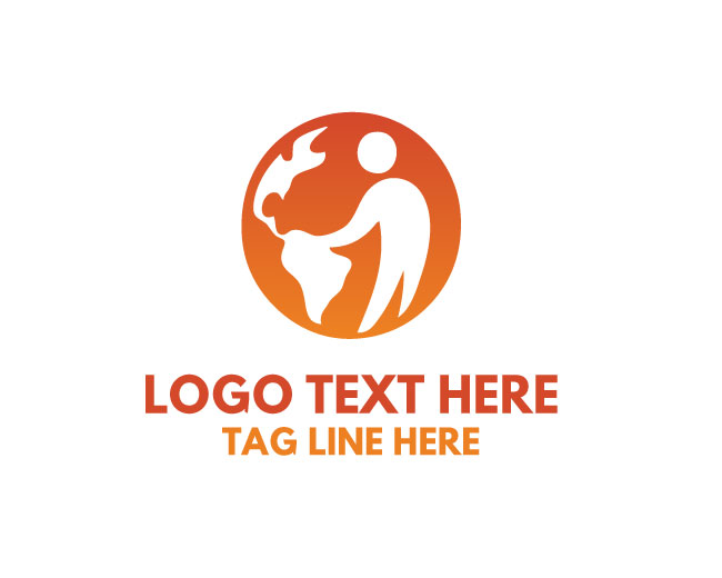 Minimal Human Globe Logo