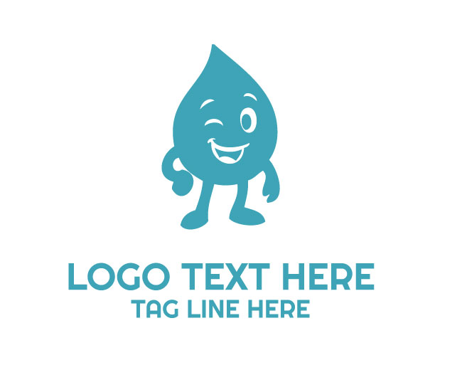 Modern Drop Mascot Logo