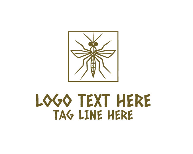 Minimal Alert Mosquito Logo