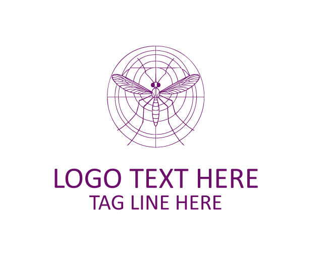 Minimal Mosquito Icon Logo