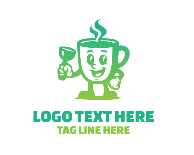 Cute Coffee Mascot Logo