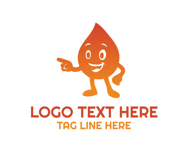 Cute Drop Mascot Logo