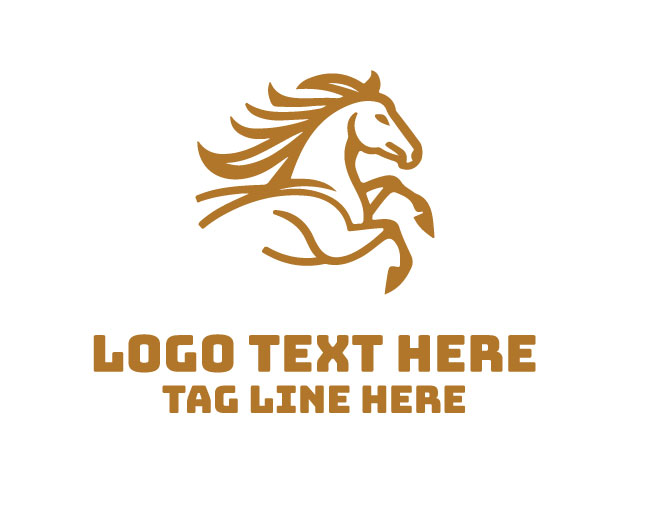 Competitive Linear Horse Logo Design