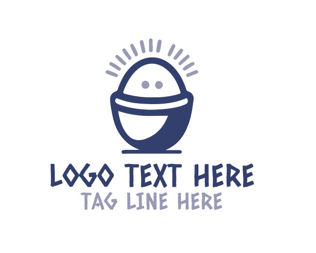 Cartoon Cute Egg Logo