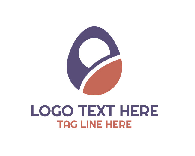 A simple minimal cute egg logo