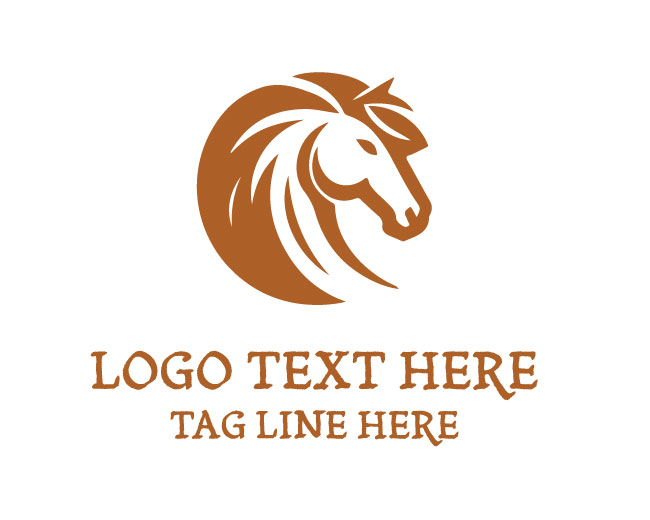 Luxury Style Linear Horse Logo