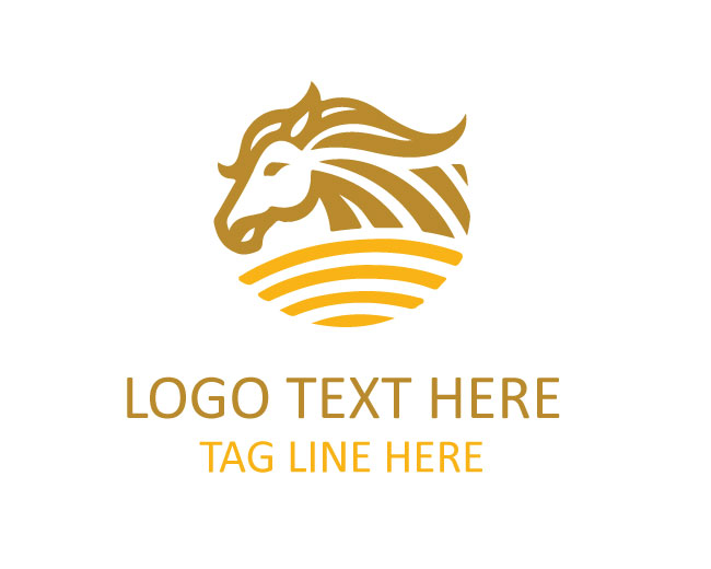 Modern Crest Linear Horse Logo