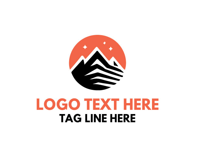 Flat Design Mountain Logo