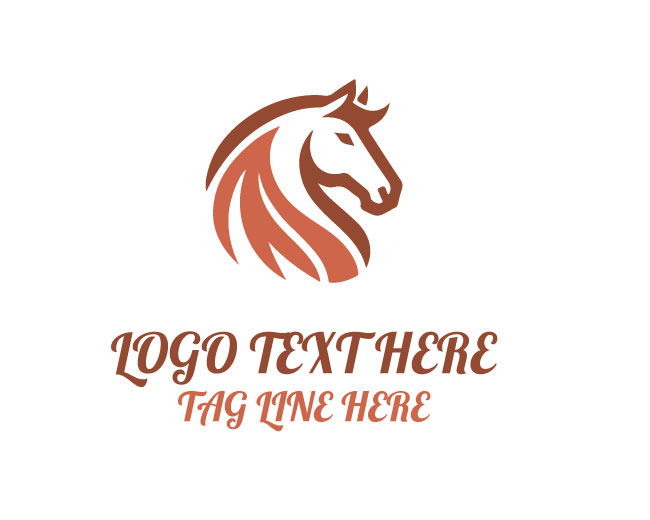 Running Motion Linear Horse Logo