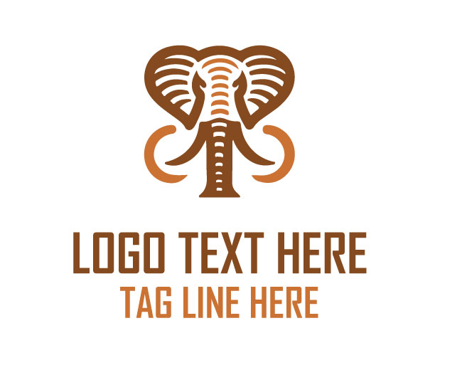 Abstract Elephant Logo Symbol