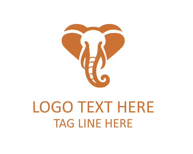 Cute Friendly Elephant Logo