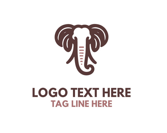 Geometric Modern Elephant Logo