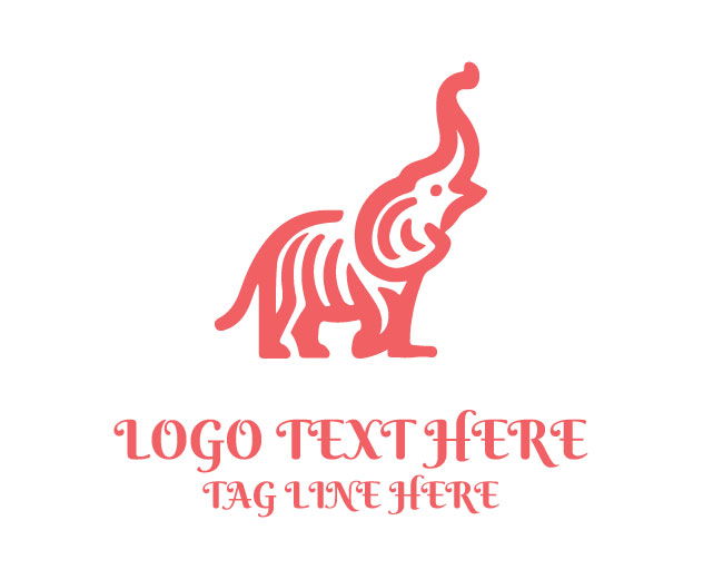 Luxury Gold Elephant Logo