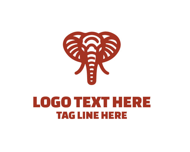 Strong Bold Elephant Logo