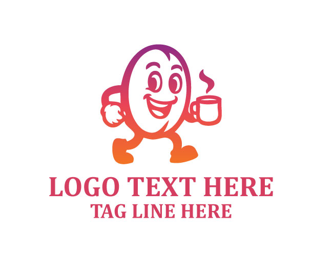 Coffee mascot logo