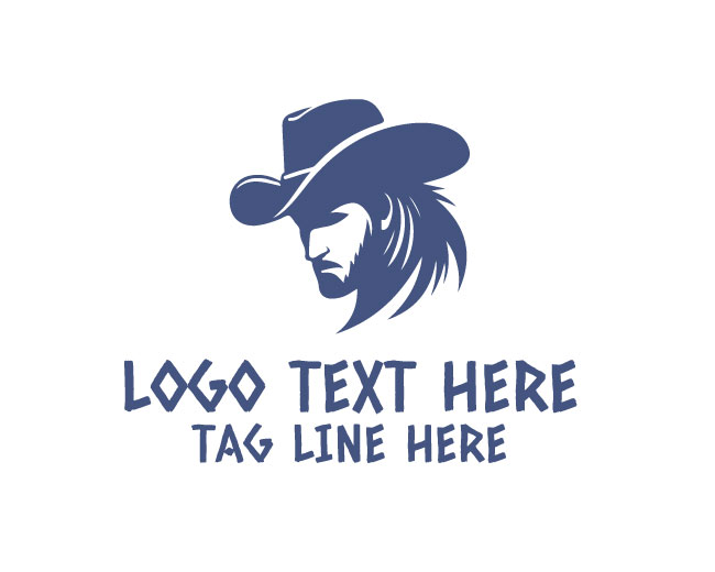 Cowboy Horse Rustic Mark Logo