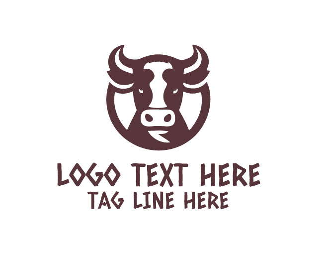 Friendly Cow head Logo logo template preview