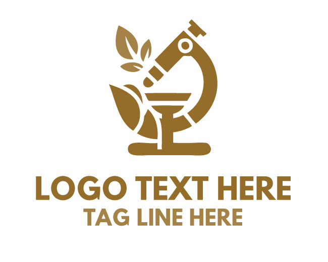  Bio Lab Leaf Microscope Logo