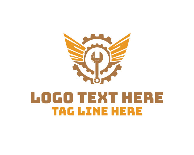 Winged Mechanic yellow Logo