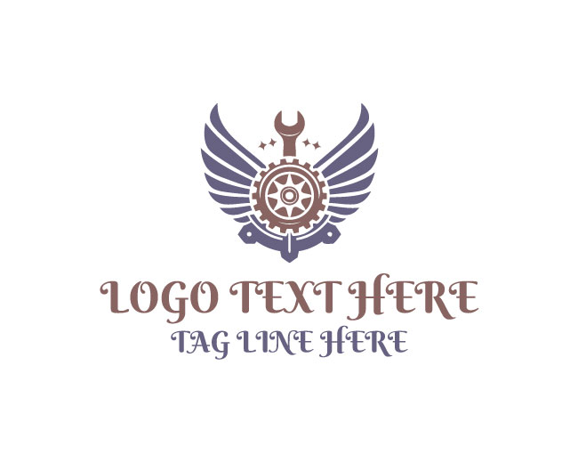 Winged Auto Repair Logo