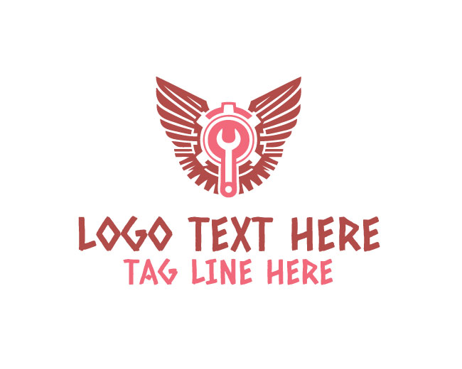 Winged Mechanic wrench Logo