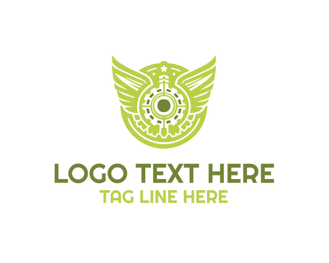 Winged Mechanic Shield Logo