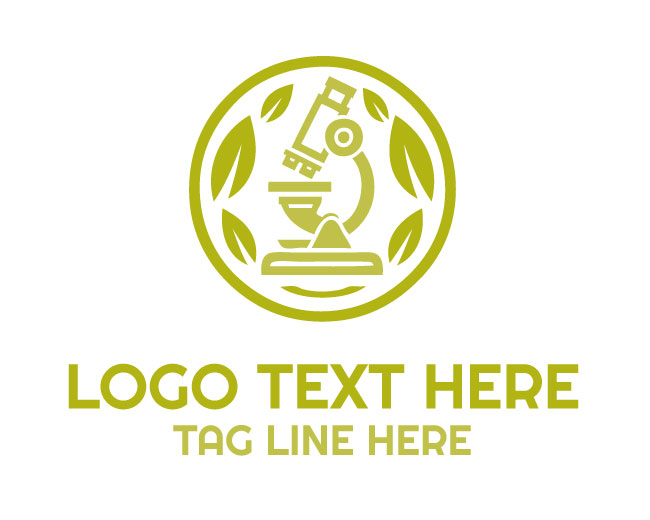  Fresh Leaf Microscope Logo