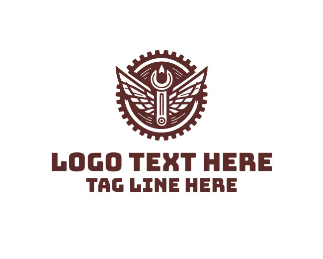 Dynamic Mechanic Wings Logo