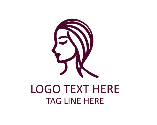 Stylish Woman Face Line Design