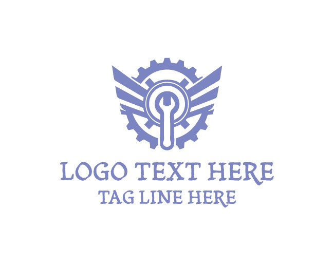 Minimal Mechanic Wings Logo