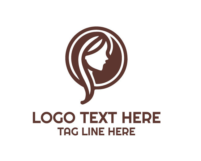Luxury Woman Face Linear Design