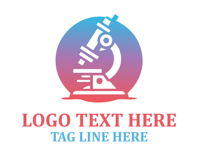 Lab Icon Microscope Logo