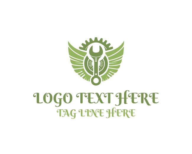 Sleek Mechanic Wings Logo