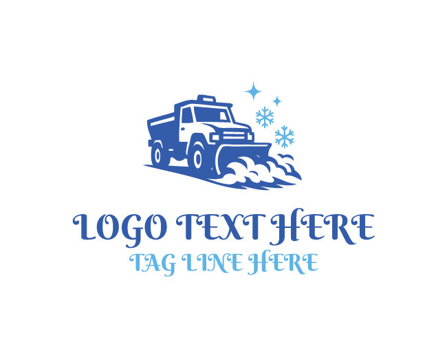 Minimal Snow Removal Truck Logo