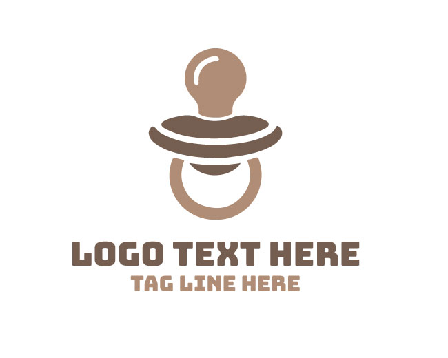 Stylish Pacifier Branding Logo