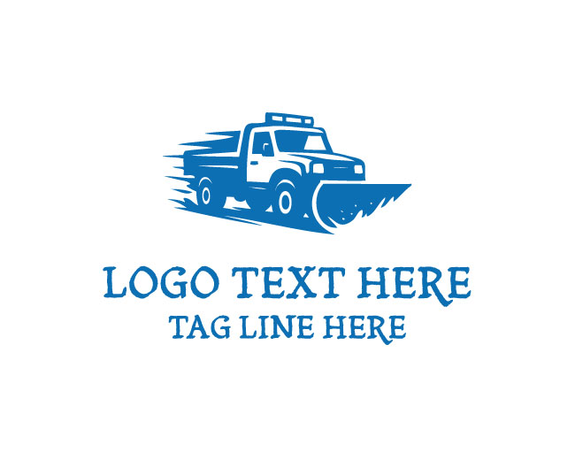 Snow Removal Truck Speed Logo