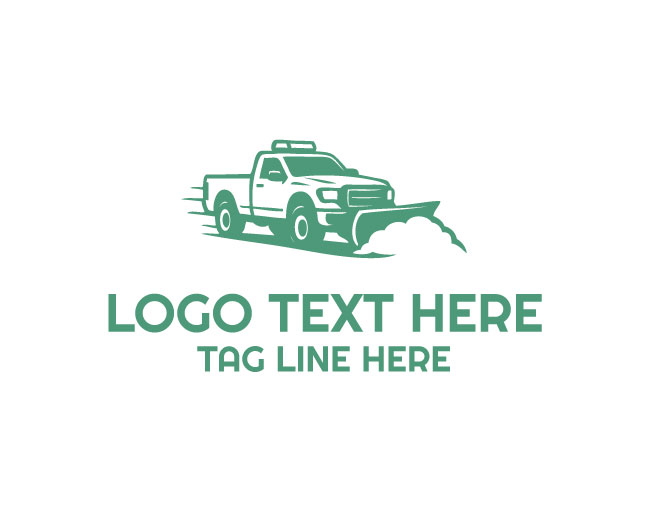 Snow Removal Truck Service Logo
