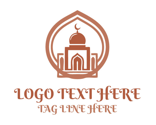 Calligraphy Mosque Art Logo