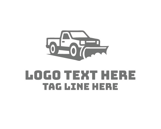 Clean Snow removal Truck Logo