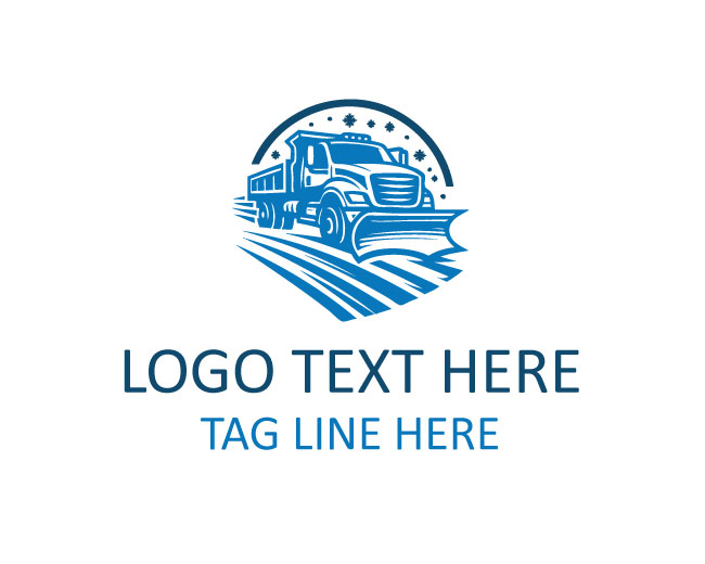 Premium Snow removal Truck Logo
