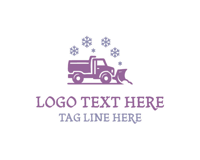 Winter Snow removal Truck Logo