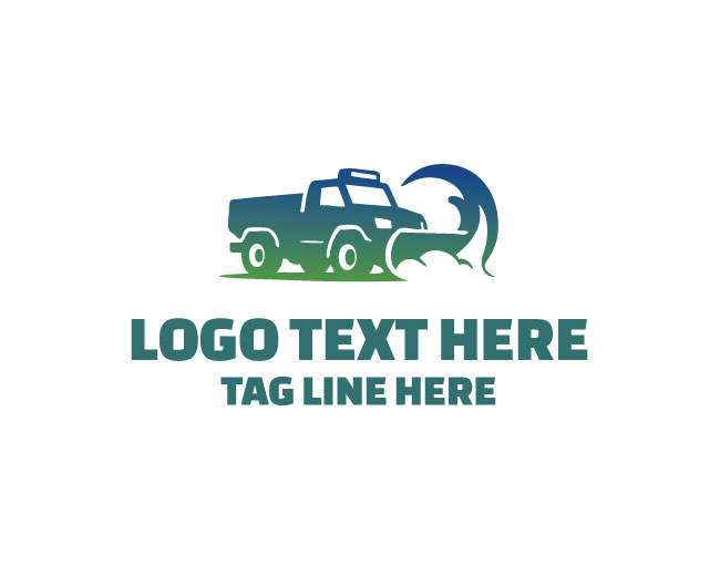 Snow removal Truck Service Icon Logo