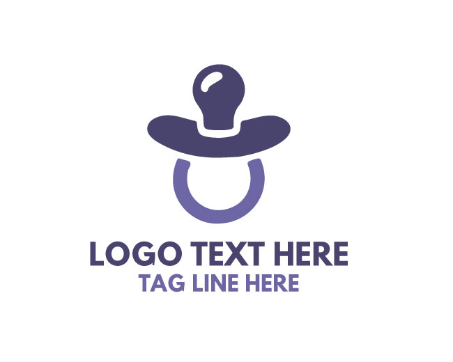 Minimal Shape Pacifier Logo