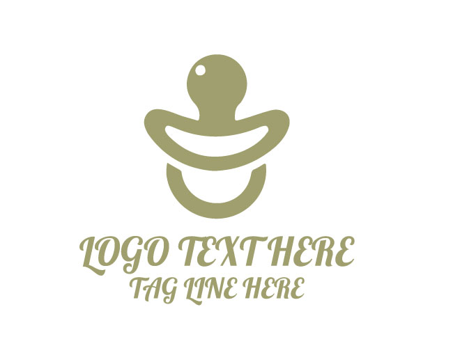 Rounded Loop Pacifier Logo
