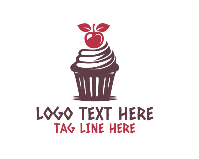 Soft Cream Cupcake Logo