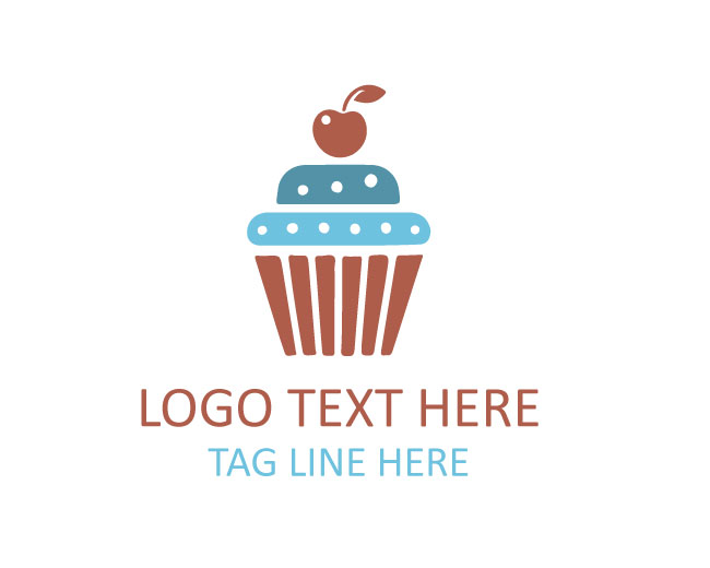 Light Cream Cupcake Logo