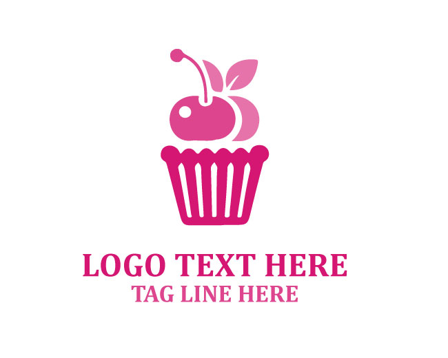 Berry Cream Cupcake Logo