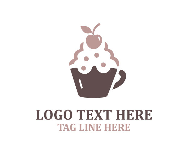 Mixed Berry Cream Cupcake Logo