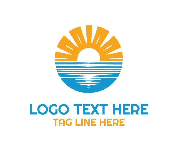 Beach Sunset Logo